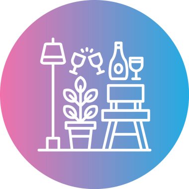 Bir bitki simgesinin vektör illüstrasyonu