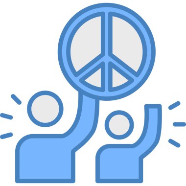 Barış. Web simgesi basit illüstrasyon