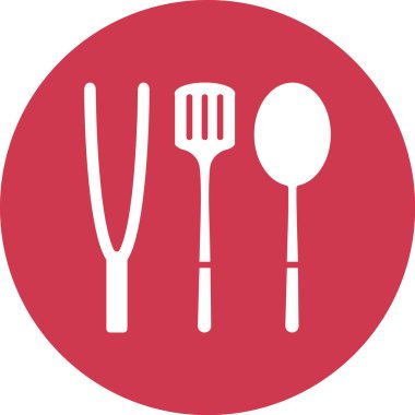 çatal kaşık ve çatal simgesi, vektör illüstrasyonu