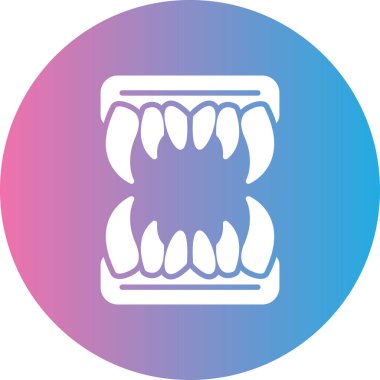 Diş simgesinin vektör illüstrasyonu