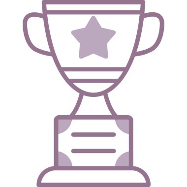 Spor Ödülü Simgesi, Basit Renk Vektörü İllüstrasyonu