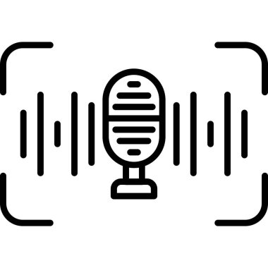 Mikrofon simgesi, basit tarzı