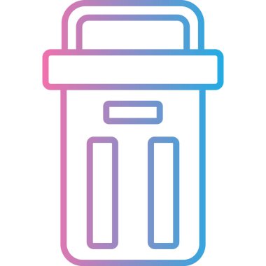 Çöp kutusu ikonu vektör çizimi tasarımı