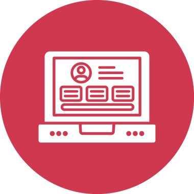 Dizüstü bilgisayar simgesi vektör çizimi