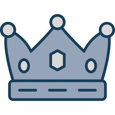 Taç ikonu. Taslak çizimi. ağ için taç vektör simgeleri.