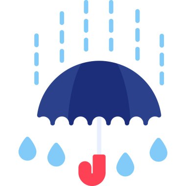 Bir yağmur simgesinin vektör illüstrasyonu