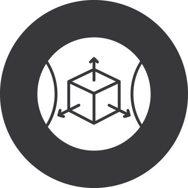 küp simgesi, vektör illüstrasyonu