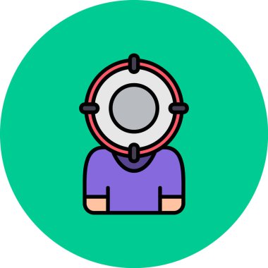 Çizgi film simgesinin vektör çizimi