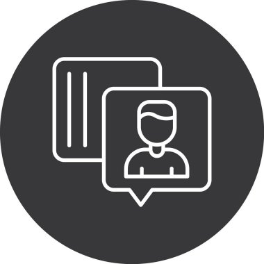 Müşteri hizmeti simgesi, basit tasarım