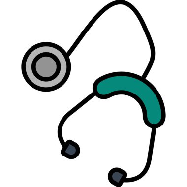 stethoscope medical equipment isolated icon