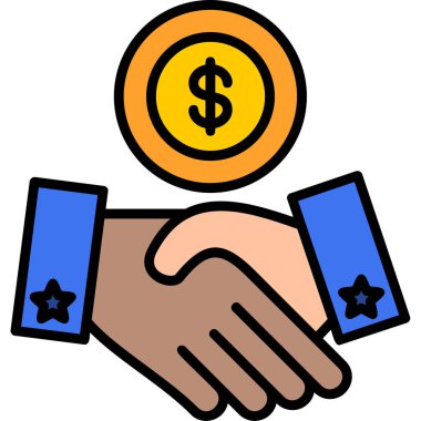 Dosya özeti biçiminde iş anlaşması simgesi