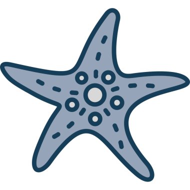 denizyıldızı. Web simgesi basit illüstrasyon