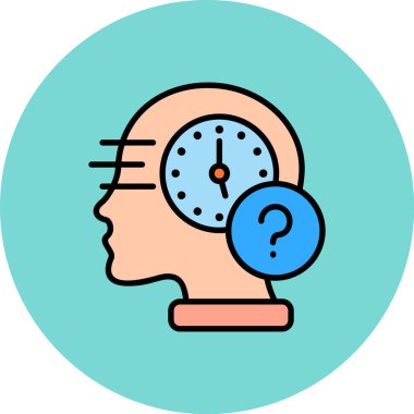 Beyin zaman çizelgesi simgesi biçiminde