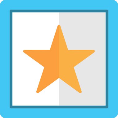 Sık Kullanılan Simge, Basit Renk Vektörü İllüstrasyonu