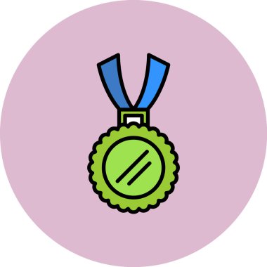 Madalya web simgesi basit vektör tasarımı