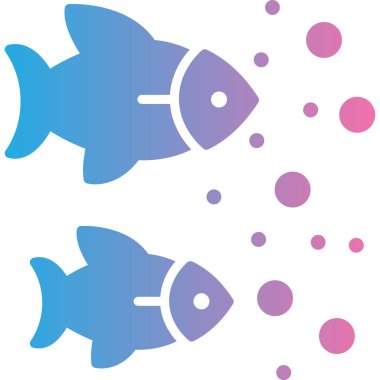 balık simgesi vektör illüstrasyonu