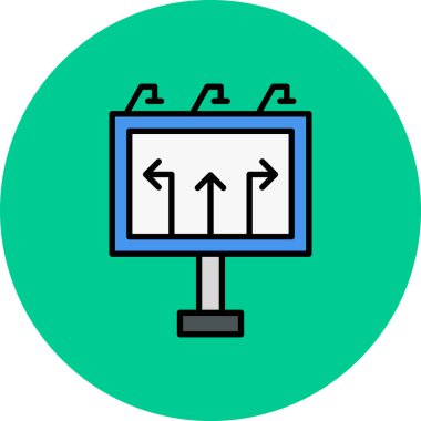 Billboard simgesinin vektör illüstrasyonu