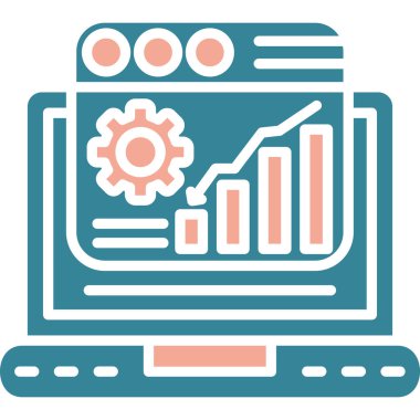 Analizler. Web simgesi basit illüstrasyon