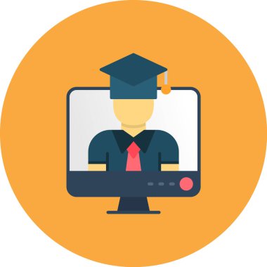 Çevrimiçi eğitim vektörü illüstrasyonu