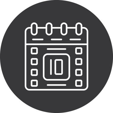 Takvim simgesi, vektör çizimi