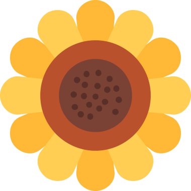 Ayçiçeği. Web simgesi basit tasarım