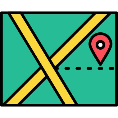 gps konum haritası simgesi