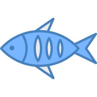 Balık. Web simgesi basit illüstrasyon