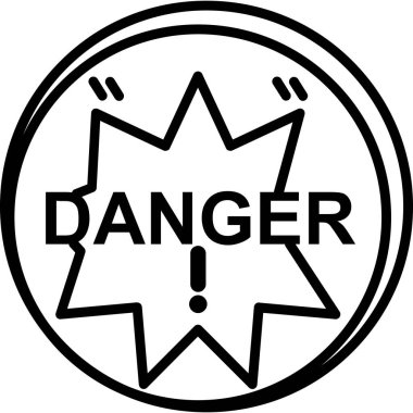 tehlikeli tehlike simgesi ana hat biçiminde