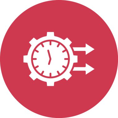 Bir saat simgesinin vektör illüstrasyonu