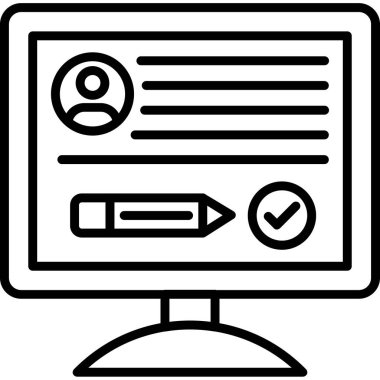 Kontrol listesi simgesi. Basit tasarım