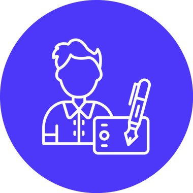 Bir insan simgesinin vektör illüstrasyonu