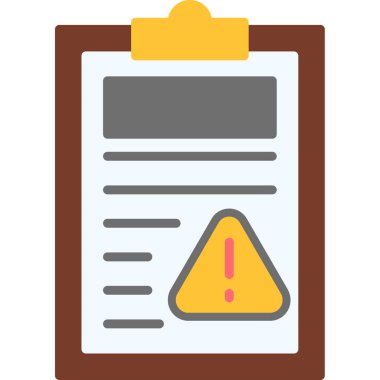 Düz biçimli alarm hata uyarı simgesi