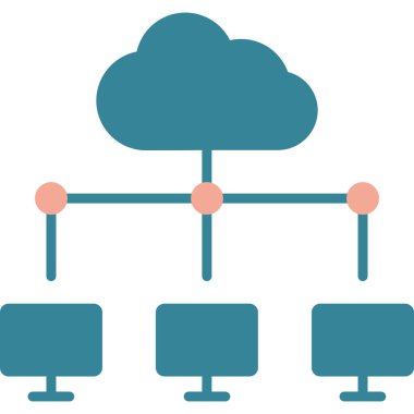 Bulut hesaplama. vektör illüstrasyonu.