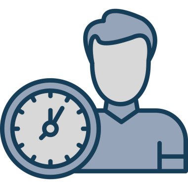 Saat simgesi vektör illüstrasyonu