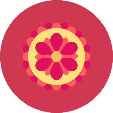 çiçek simgesi, vektör illüstrasyonu