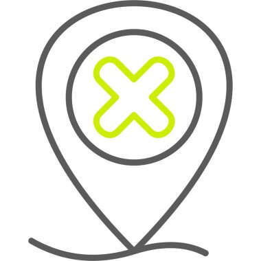 harita konum belirleyici simgesi ana hat biçiminde