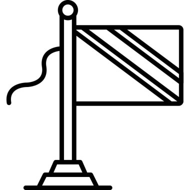 Bayrak direği simgesi ana hat biçiminde