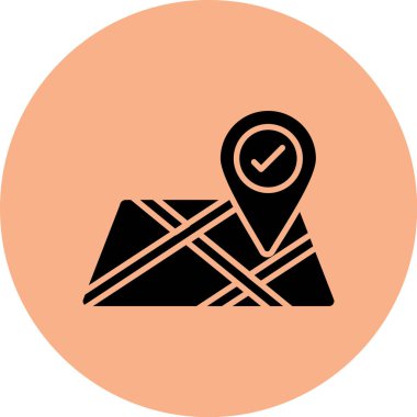 Zarf sembollü harita iğnesi, vektör illüstrasyonu