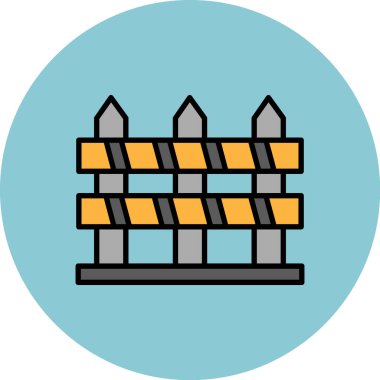 Moda Biçiminde Bariyer Simgesi İzole Arkaplan