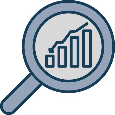 Analiz işi analiz simgesi - taslak biçimi