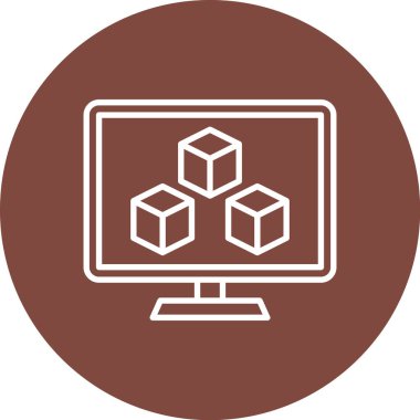 Bilgisayar depolama kavramının vektör simgesi