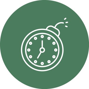 Benzersiz Alarm Saat Vektörü Kabartma Simgesi