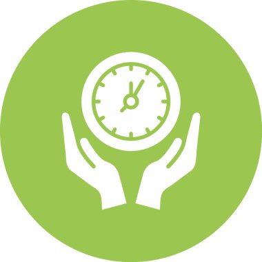 zaman vektör renk çizgisi simgesi