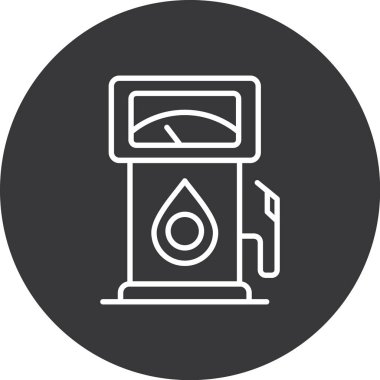 Benzin istasyonu simgesinin vektör illüstrasyonu