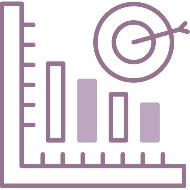 analitik grafik diyagramı simgesi ana hat biçiminde