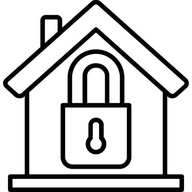 House kilit vektör simgesi