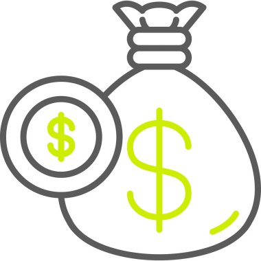 Dolar para çantası vektörü