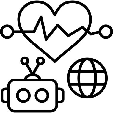 Kalp. Web simgesi basit tasarım