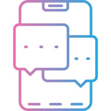 telefon sohbet simgesi vektör illüstrasyonu