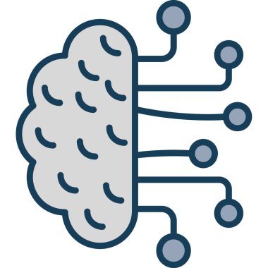 devre simge vektör çizim tasarım ile beyin